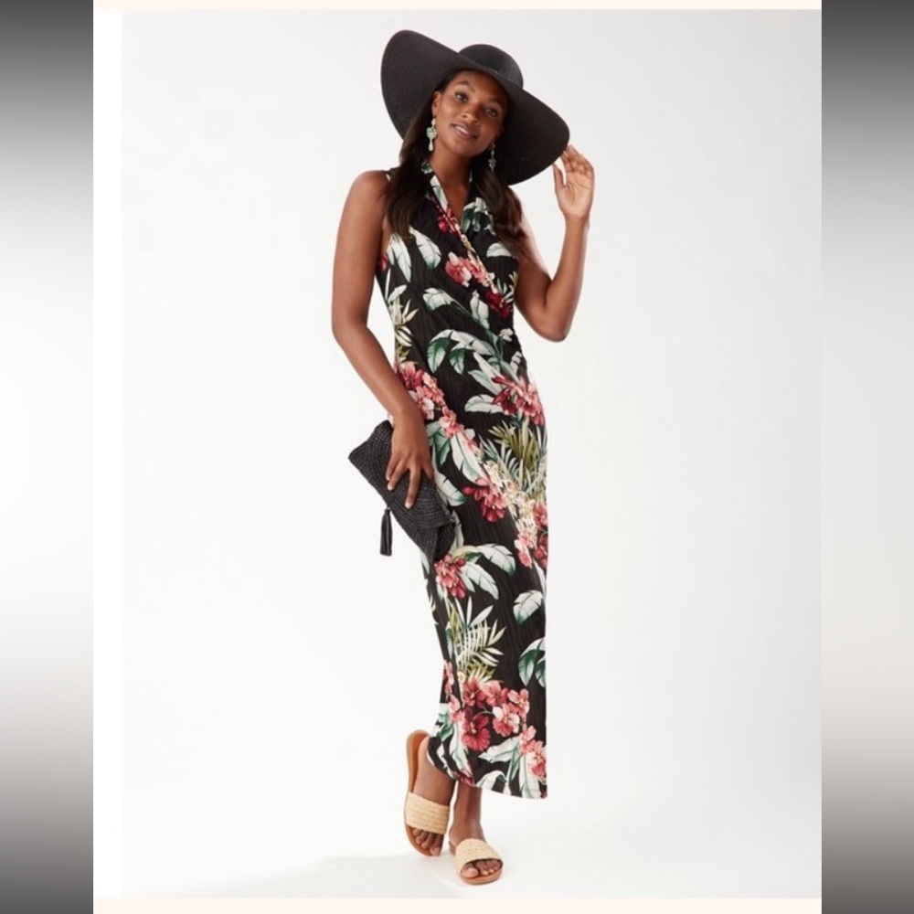 NWOT Tommy Bahama Oceanic Orchid Maxi Dress(XS)